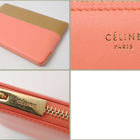 Celine Bicolor Flamingo Camel pouch - Picture 3 of 3